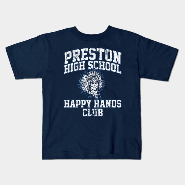 Preston High School Happy Hands Club Kids T-Shirt by huckblade